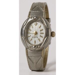 Oval Face Quartz Womens‎ Silver & Gold Tone Elegant Watch 22508 S60-10